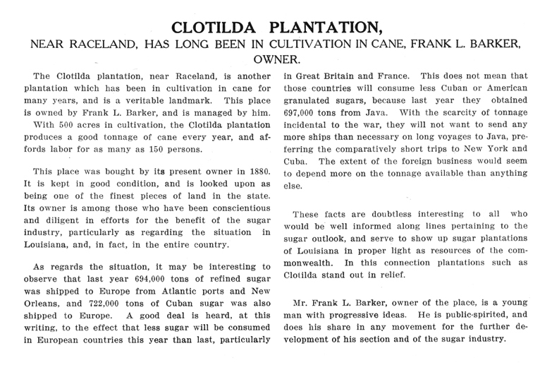 Clotilda Plantation near Raceland, Louisiana (Louisiana... Resources