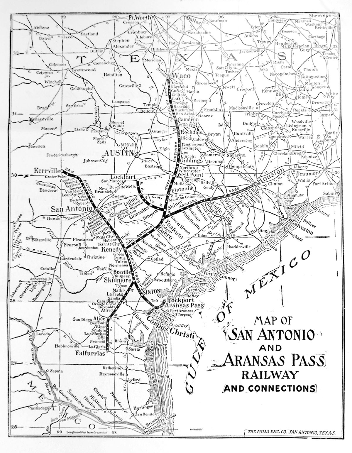 San Antonio & Aransas Pass Railway Company (Tex.), reference map